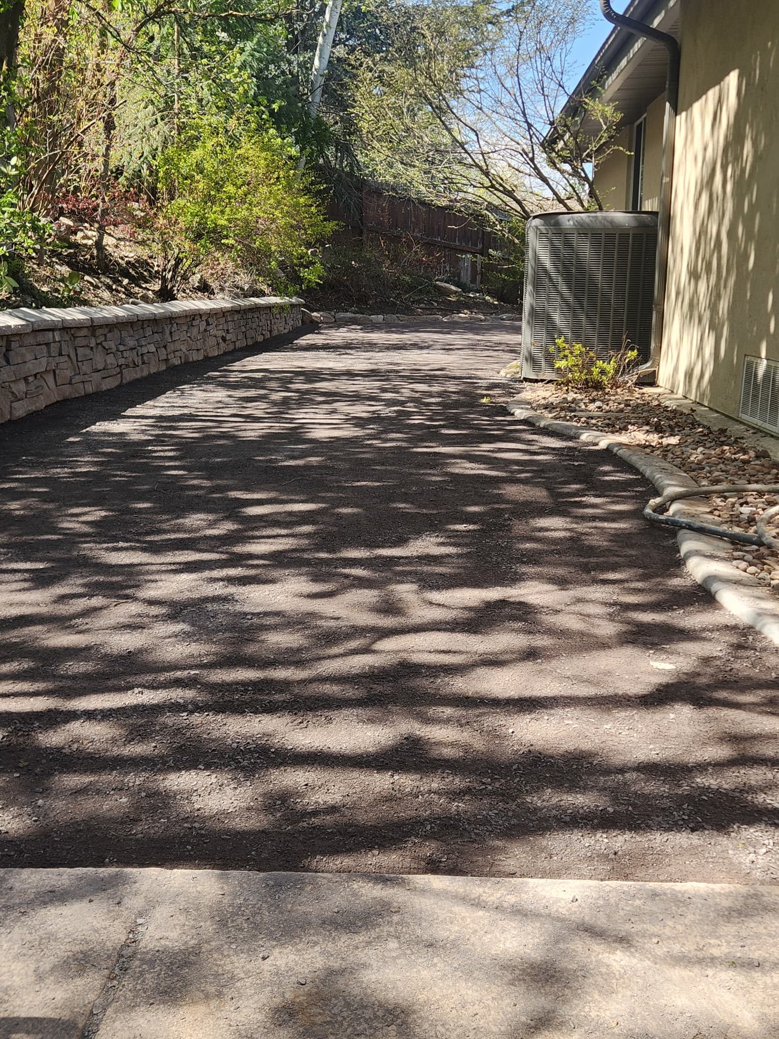 Rock bed installation - Before