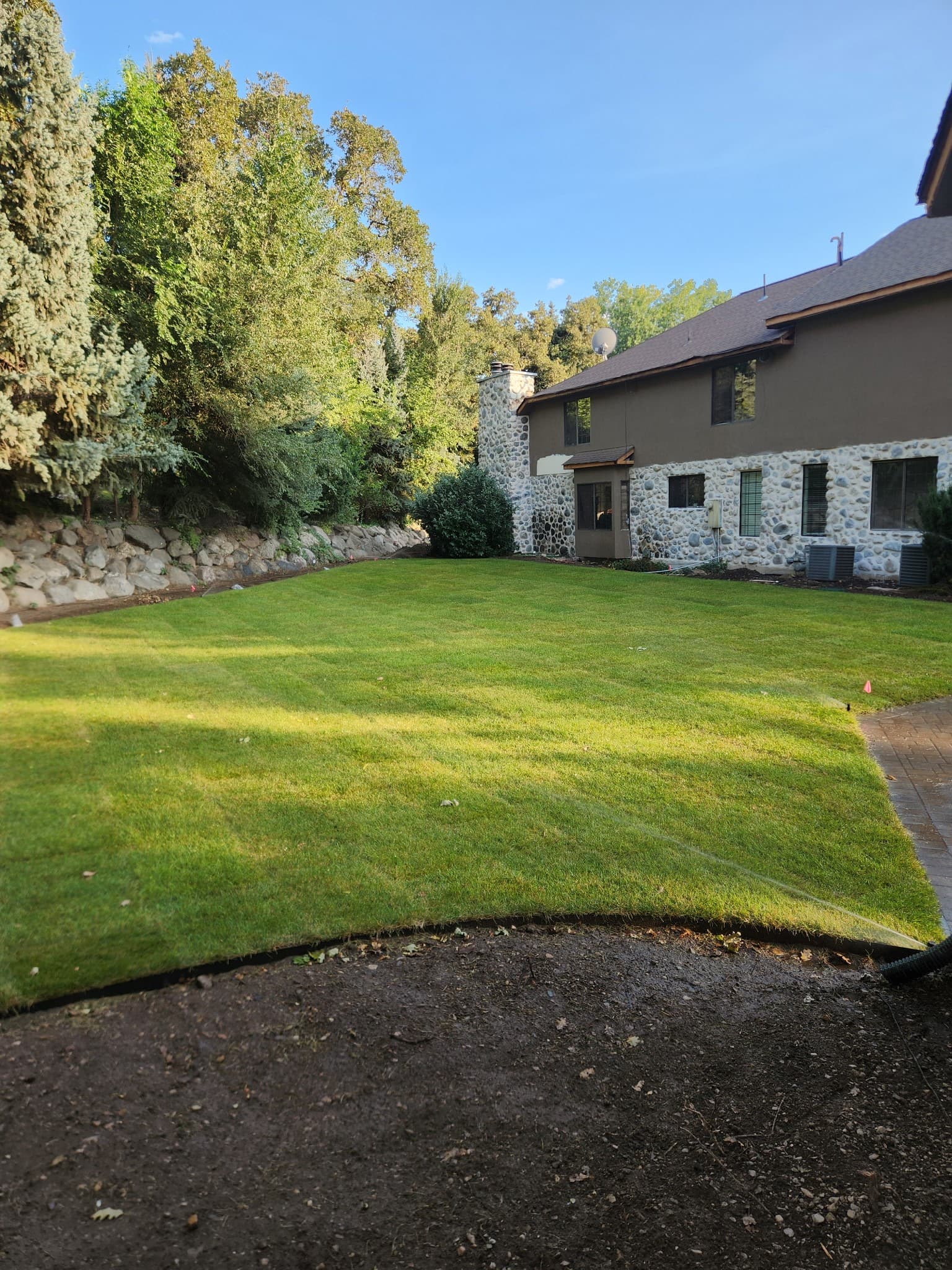 Finished landscaping project