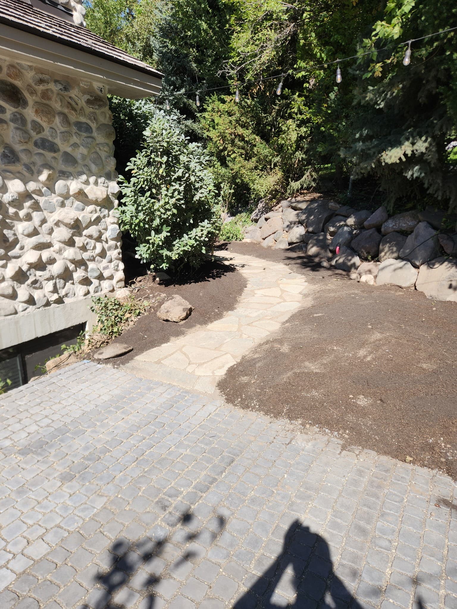 Finished landscaping project