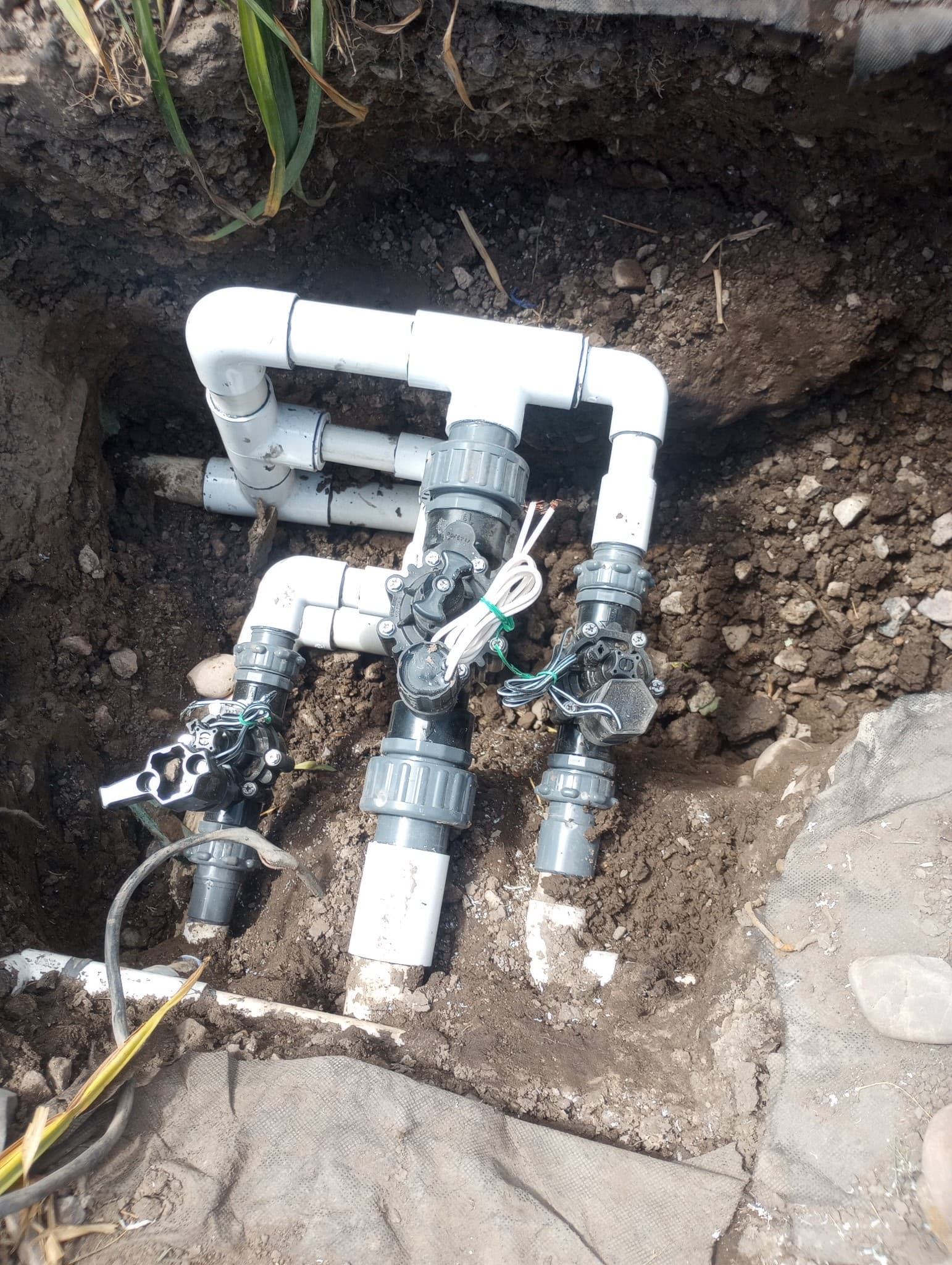 Complex sprinkler system installation